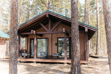 Шале с 1 спальней в Гостевом доме База Отдыха Любава